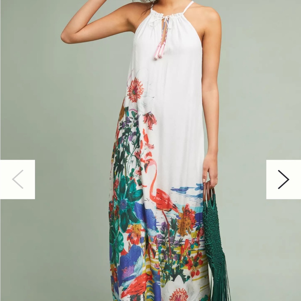 Anthropologie Flamingo Maxi Dress